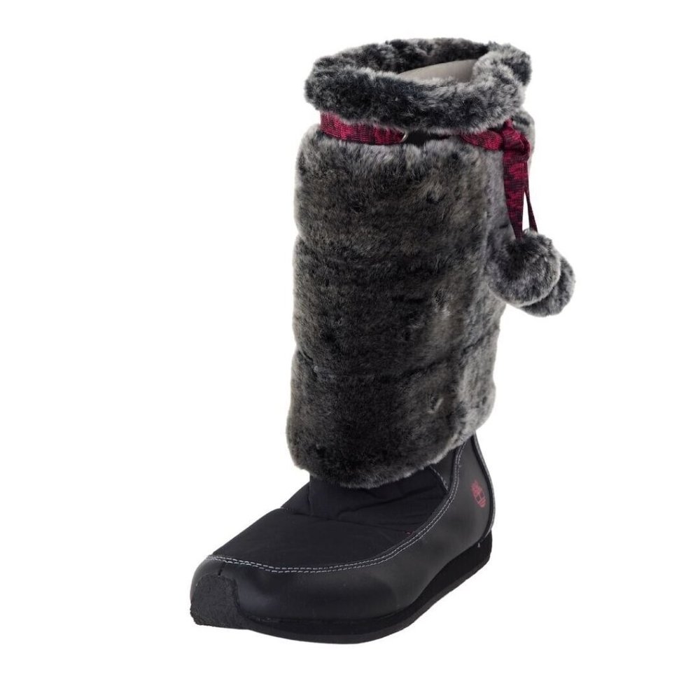 TIMBERLAND Winterberry Tall Fur Boot Black Suede